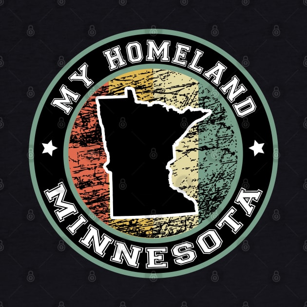 Homeland Minnesota state USA vintage by LiquidLine